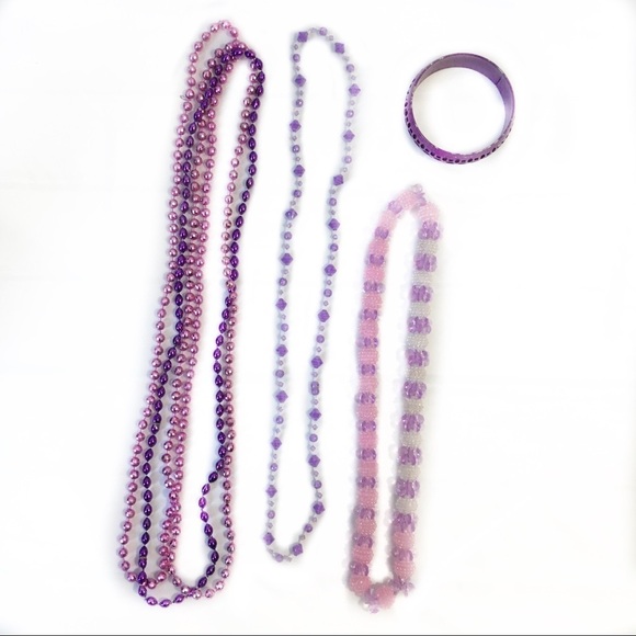 Pink Purple Bundle 6 piece Costume Jewelry - Picture 2 of 2
